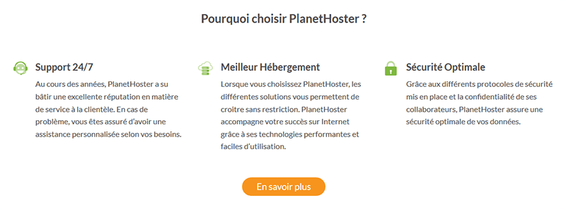 Pourquoi choisir PlanetHoster